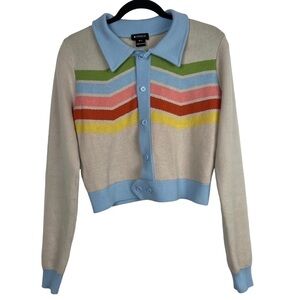 Bright & Beautiful Rainbow Stripe Lucy Cardigan M/L